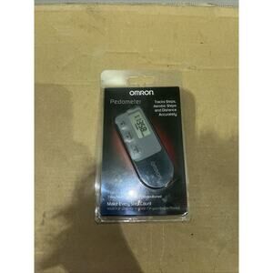Omron Pedometer HJ-321 Black Step Counter Distance Calories & Clip On Holder New
